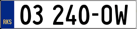 Trailer License Plate